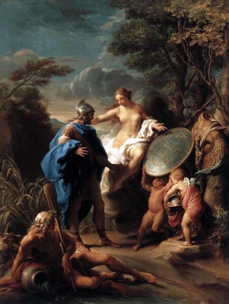 Помпео Джироламо Батони, «Венера, дарящая Энею доспехи, изготовленные Вулканом»