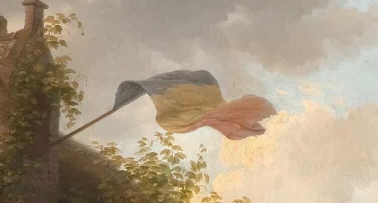 Базиль де Луз, «Праздник в деревне», фрагмент «Государственный флаг»