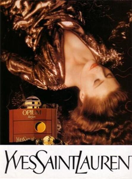 Постер рекламы духов «Opium», 1977 г.