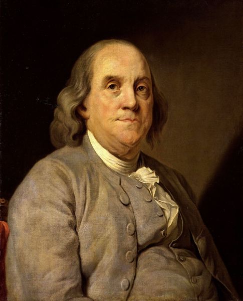 Жозеф Дюплесси, «Портрет Бенджамина Франклина», ок. 1785 г.