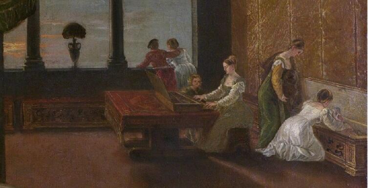 Ламберт Сустрис, «Венера», 1550 г., фрагмент «Второй план картины»