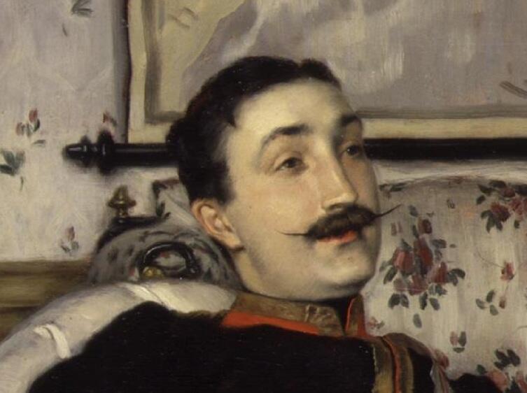 Джеймс Тиссо, «Портрет капитана Фредерика Густава Барнаби», фрагмент Джеймс Тиссо, «Портрет капитана Фредерика Густава Барнаби», фрагмент