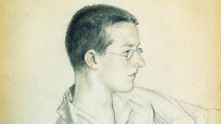 Б. М. Кустодиев, «Дмитрий Дмитриевич Шостакович», фрагмент, 1923 г.