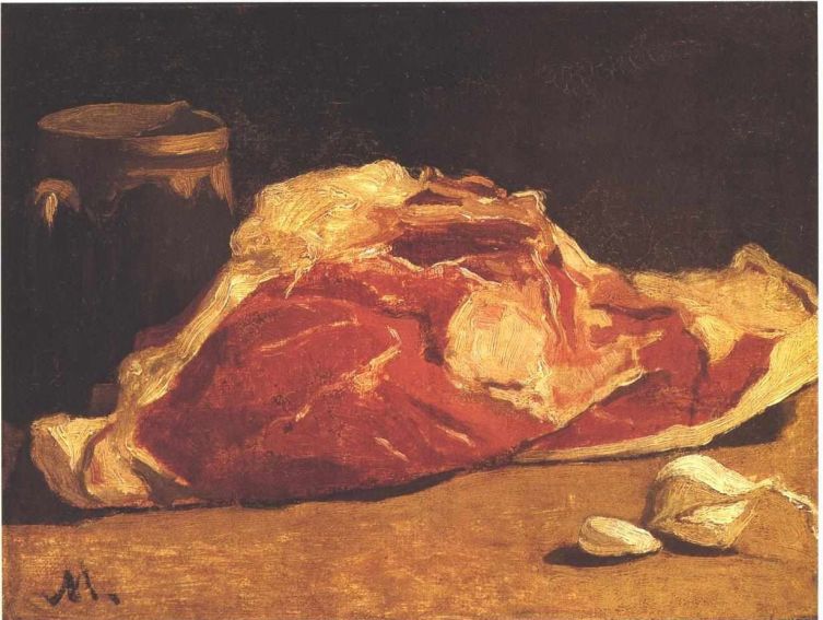 Клод Моне, «Натюрморт с мясом», 1862 г.