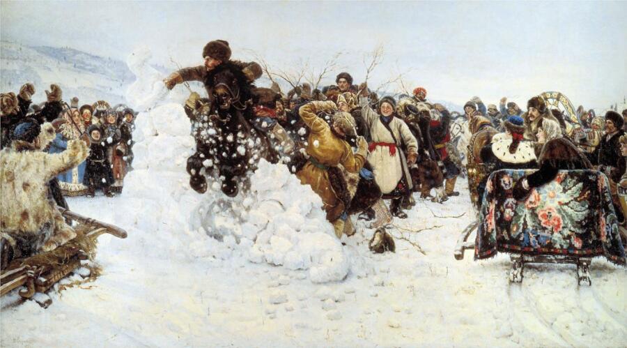 В. И. Суриков, «Взятие снежного городка», 1891 г.