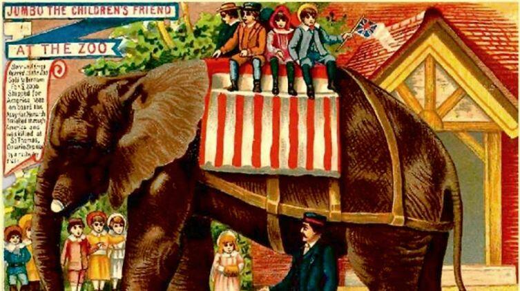 «Джамбо — друг детей». Открытка. Великобритания, около 1880 г.