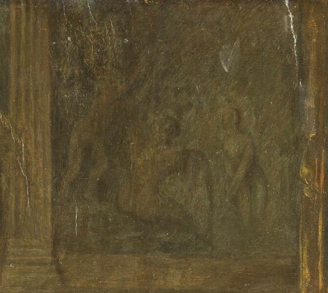 Габриэль Метсю, «Игроки в карты», фрагмент «Купальщицы»