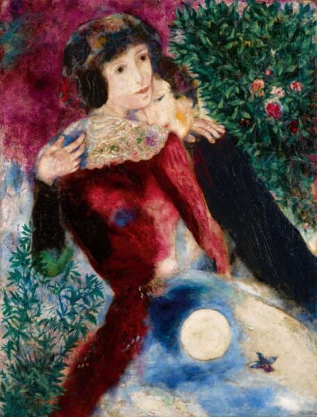 М. З. Шагал, «Влюблённые», 1928 г.