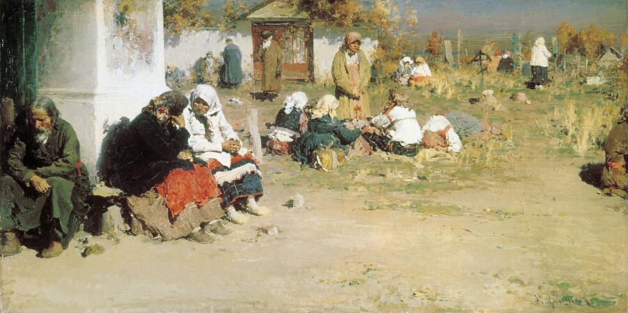 А. Е. Архипов, «Радоница (Перед обедней)», 1892 г.
