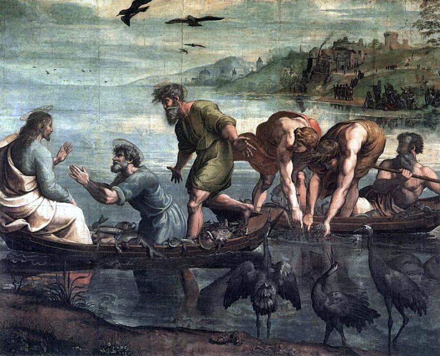 Рафаэль Санти, «Чудесный улов рыб», 1516 г.