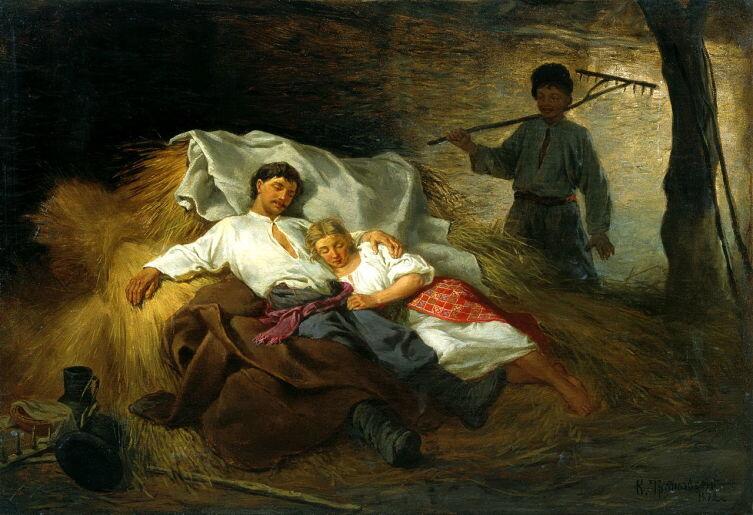 К. А. Трутовский, «На сеновале», 1872 г.