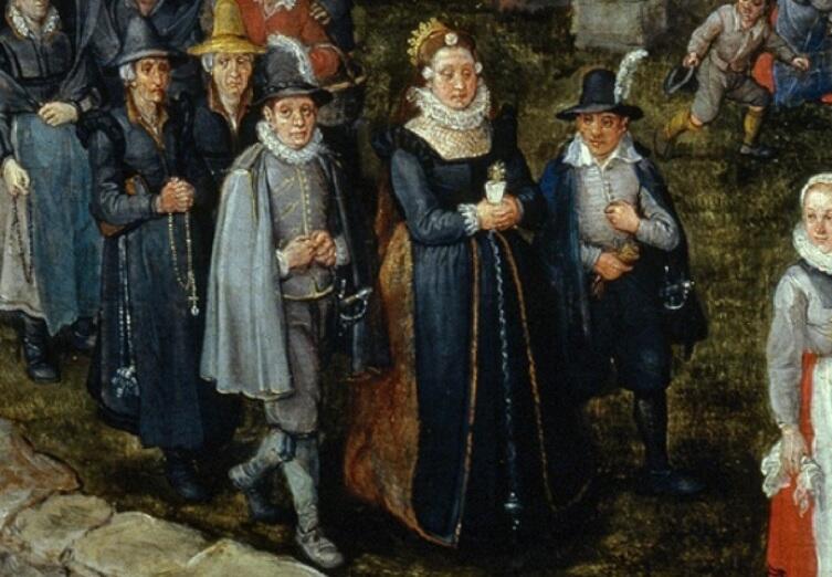 Ян Брейгель Старший, «Деревенская свадьба», фрагмент «Невеста», 1612 г. Ян Брейгель Старший, «Деревенская свадьба», фрагмент «Невеста», 1612 г.