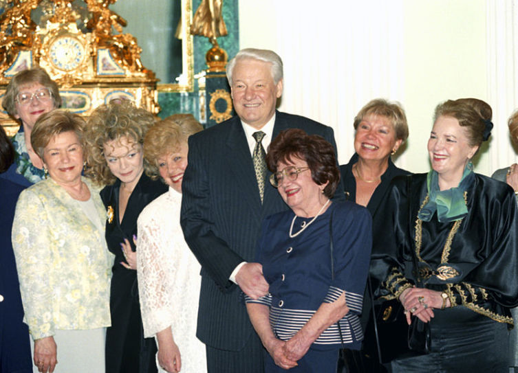 С президентом России Борисом Ельциным 8 марта 1998 года