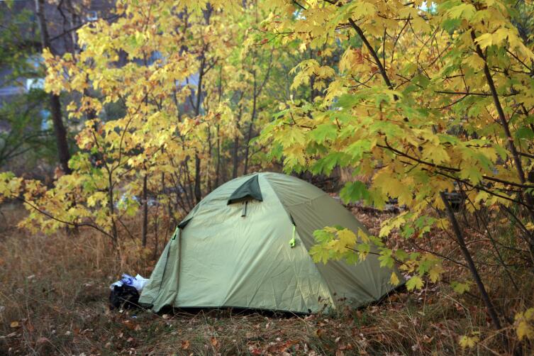 Наша палатка на берегу Севана
