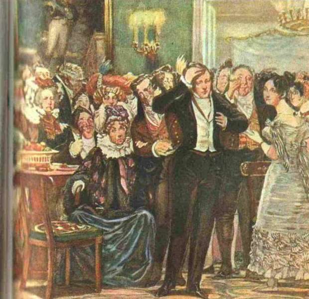 Иллюстрация к комедии А. С. Грибоедова 