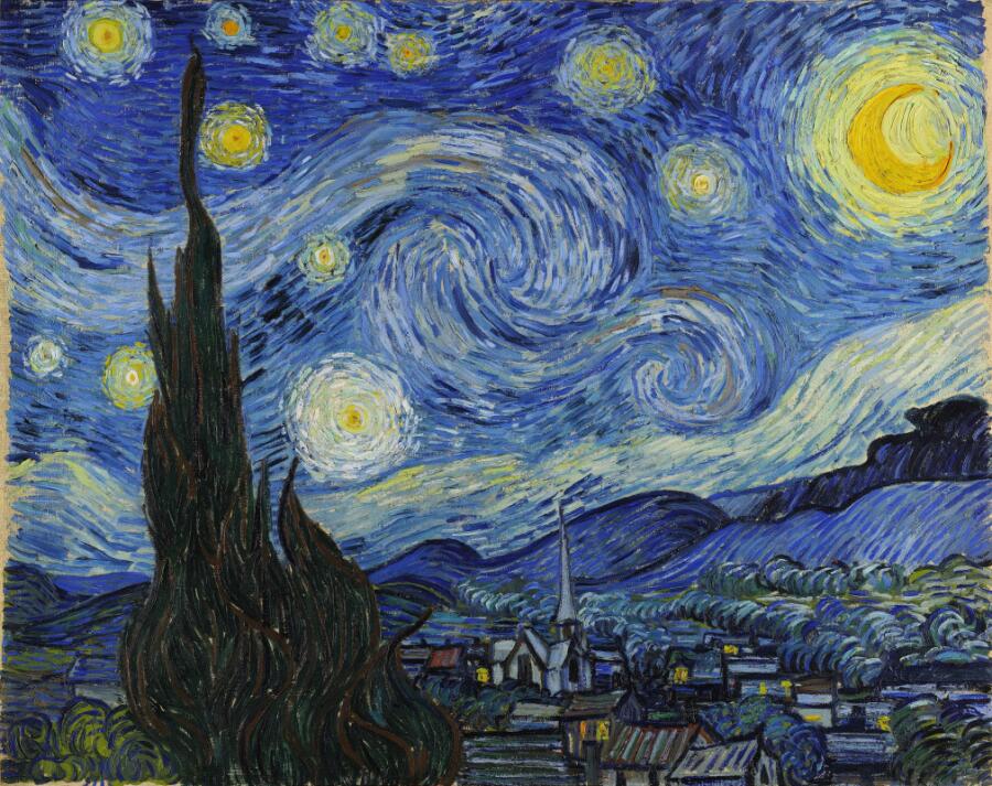 Винсент Ван Гог, «Звёздная ночь», 1889 г.