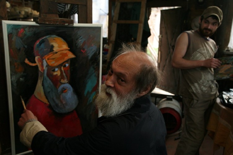 Г. Архиреев на съемках фильма о себе. Возможно, последняя его фотография