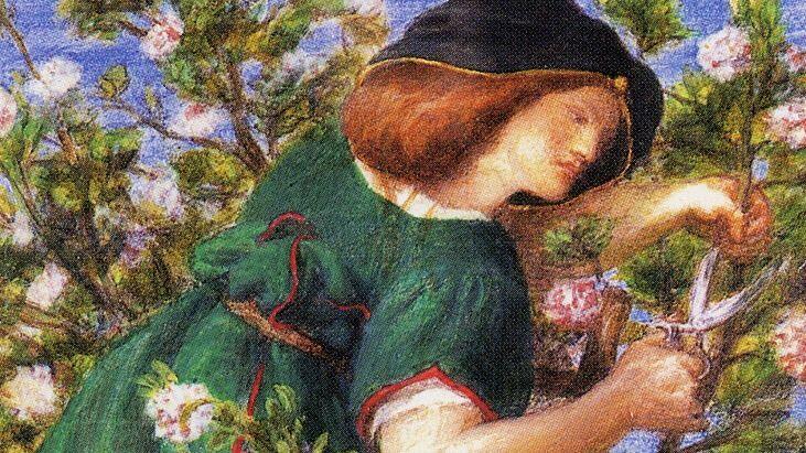 Данте Габриэль Россетти, «Садовница» (фрагмент), 1864 г.