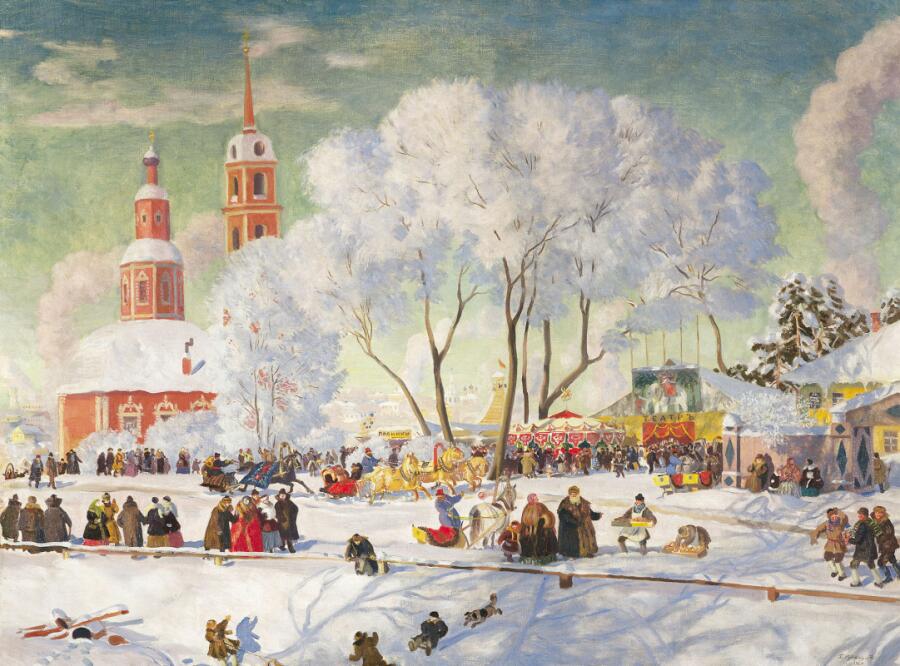 Б. М. Кустодиев, «Масленица», 1920 г.