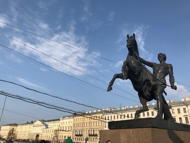 Северо-западный конь на Аничковом мосту