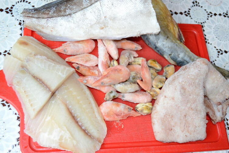 Рыба и морепродукты для супа