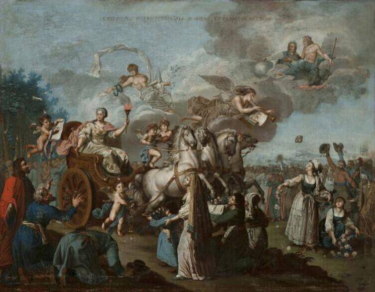 Аллегория «Путешествие Екатерины II по югу Российской империи в 1787 году», неизвестный художник конца XVIII века