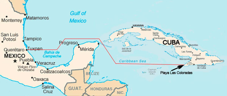 Этот путь яхта прошла за три дня