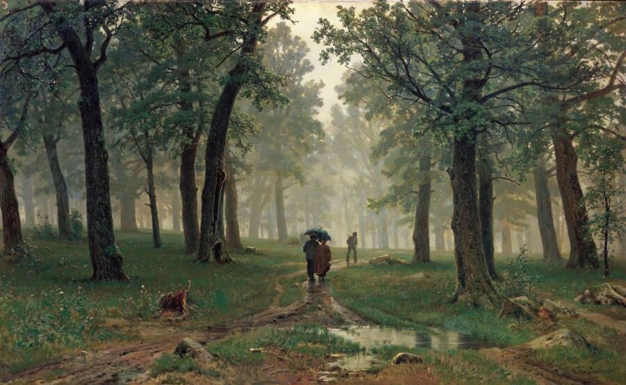 И. И. Шишкин, «Дождь в дубовом лесу», 1891 г.