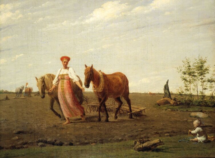 А. Г. Венецианов, «На пашне. Весна», 1820-е гг.