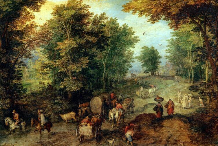 Ян Брейгель старший, «Пейзаж с бродом»