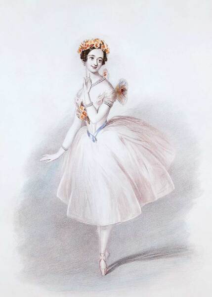 Мария Тальони в роли Сильфиды. 1832 год