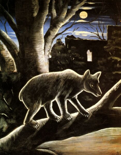 Нико Пиросмани (Пиросманашвили), «Медведь в лунную ночь», 1913 г.
