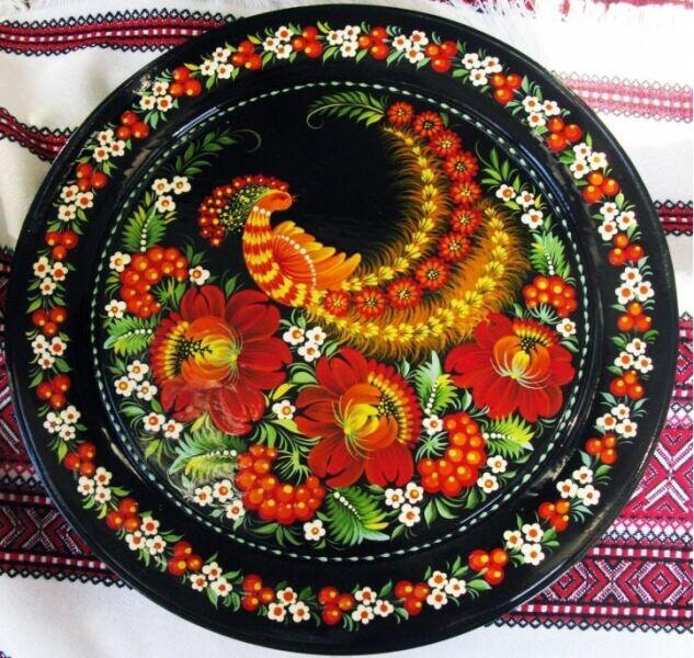 Поднос, расписанный мастерами села Петриковка Поднос, расписанный мастерами села Петриковка