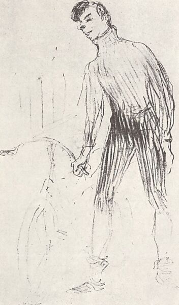 Анри де Тулуз-Лотрек, «Циммерманн со своим велосипедом», 1895 г.