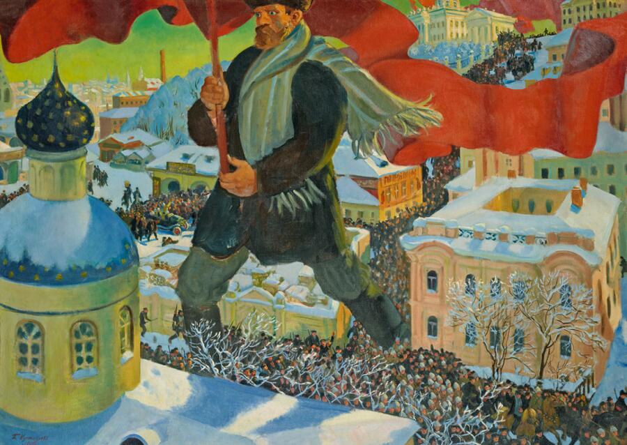 Б. М. Кустодиев, «Большевик», 1920 г.