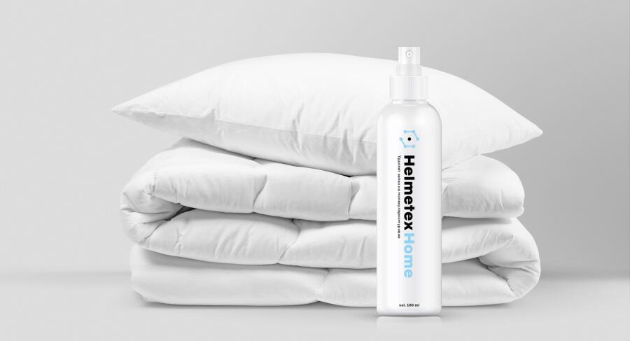 Средством HelmetexHome можно обрабатывать даже пледы, подушки и одеяла
