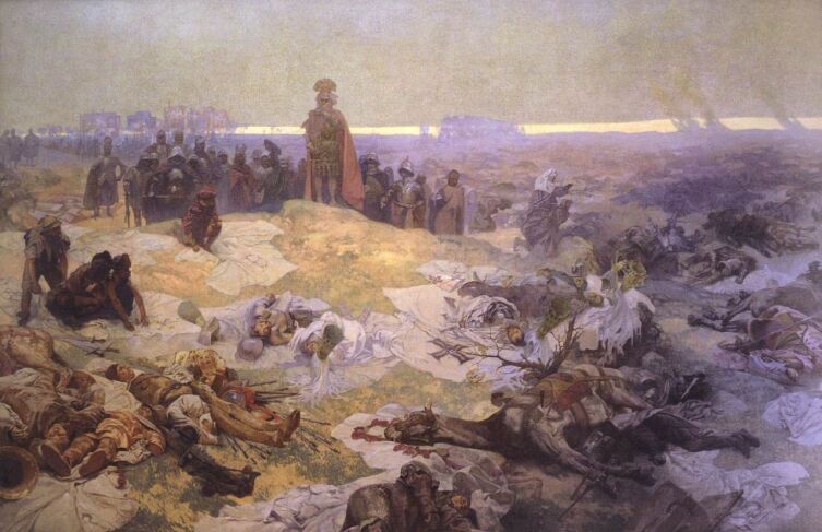 Альфонс Муха, «После Грюнвальдской битвы», 1924 г.