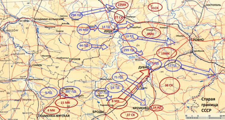 Боевые действия в битве под Дубно—Луцком—Ровно 27 июня 1941 года