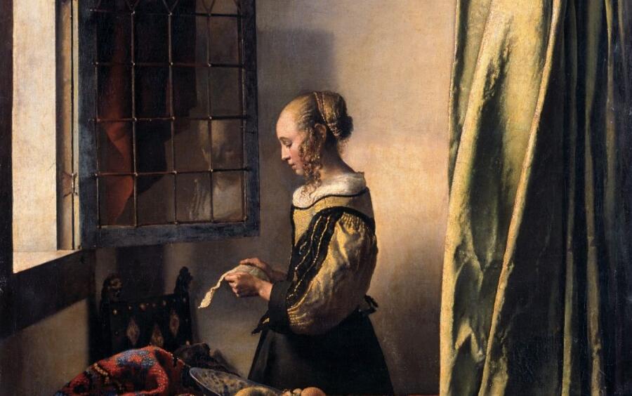 Ян Вермеер, «Девушка с письмом у открытого окна» (фрагмент), 1650-е гг.