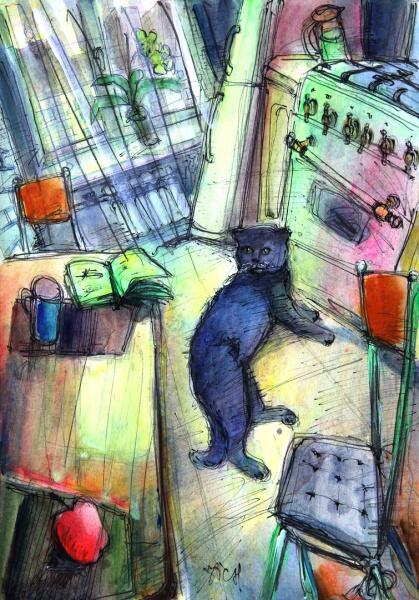 Илья Павлович Спиченков, «Кот на кухне», 2019 г. Илья Павлович Спиченков, «Кот на кухне», 2019 г.