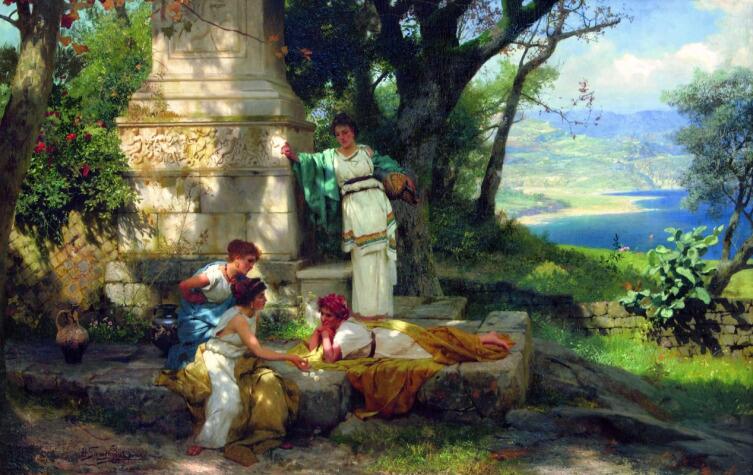 Г. И. Семирадский, «Игра в кости», 1899 г.