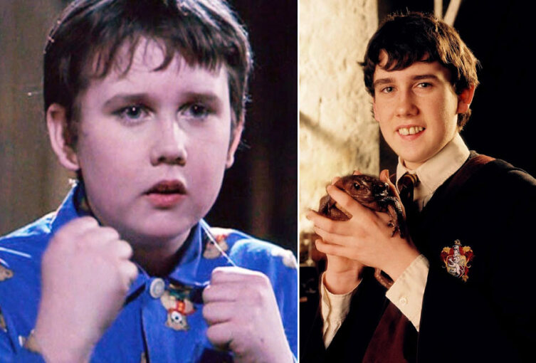 Невилл Долгопупс в 1-м и 3-м фильме. Кадры из кинофраншизы «Гарри Поттер»