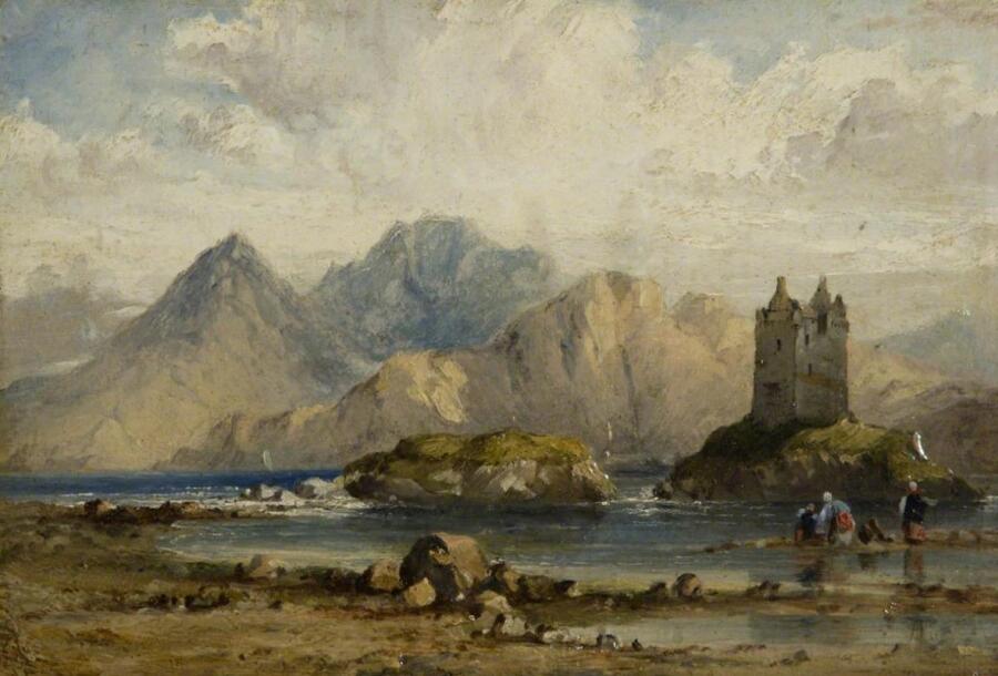 Ричард Паркс Бонингтон, «Замок на шотландском озере», 1820-е гг.