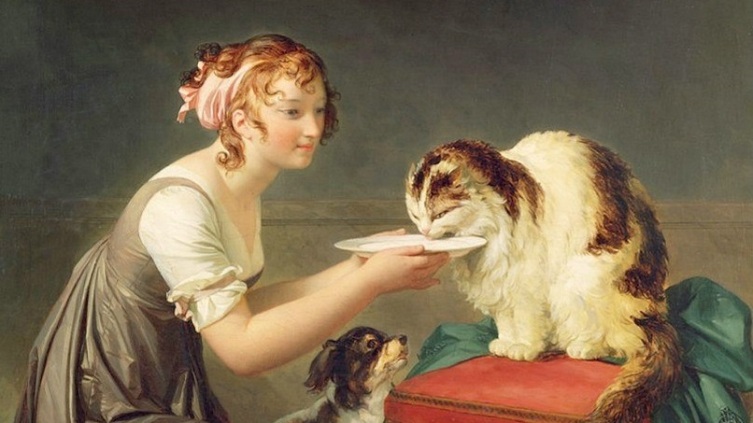 Маргерит Жерар, «Обед кошки» (фрагмент)