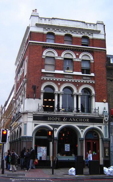 Паб «Hope and Anchor» в Иcлингтоне, один из важнейших паб-рок-клубов