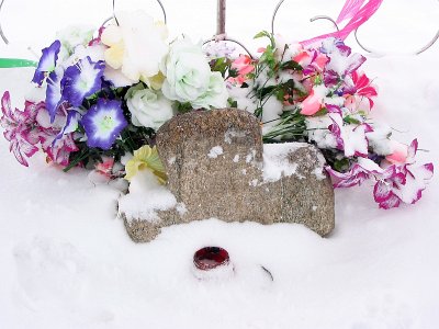 Каменный крест, «растущий» из-под земли