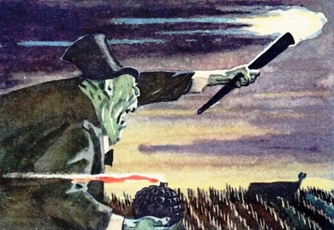 Плакат СССР. Поджигатели войны (фрагмент) Плакат СССР. Поджигатели войны (фрагмент)