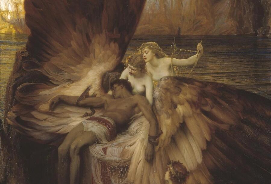 Герберт Дрейпер, «Оплакивание Икара» (фрагмент), 1898 г.