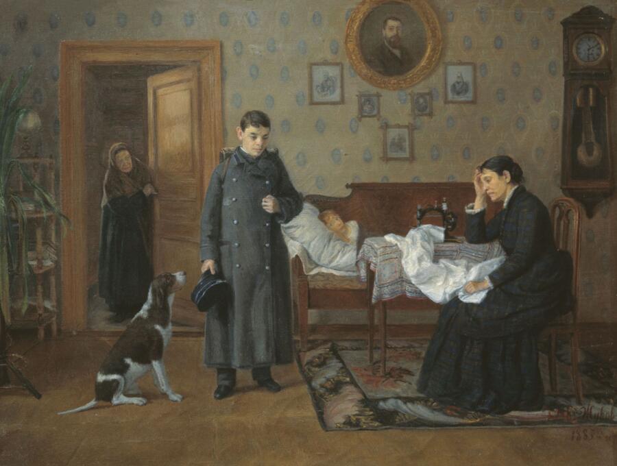 Д. Е. Жуков, «Провалился», 1885 г.
