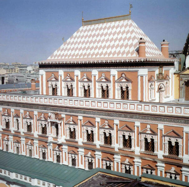 Теремной дворец в Московском Кремле, сверху виден терем